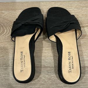Taryn Rose Black Leather Sandals